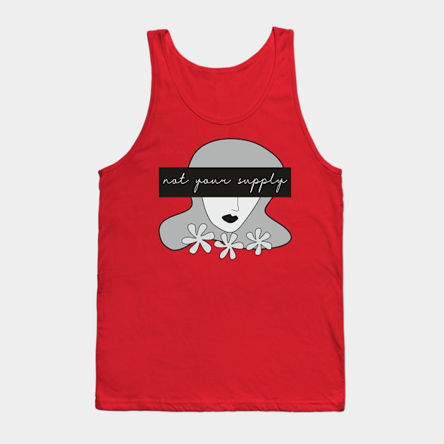 Not Your Supply femme fineline illustration Narc Free Tank Top by F-for-Fab